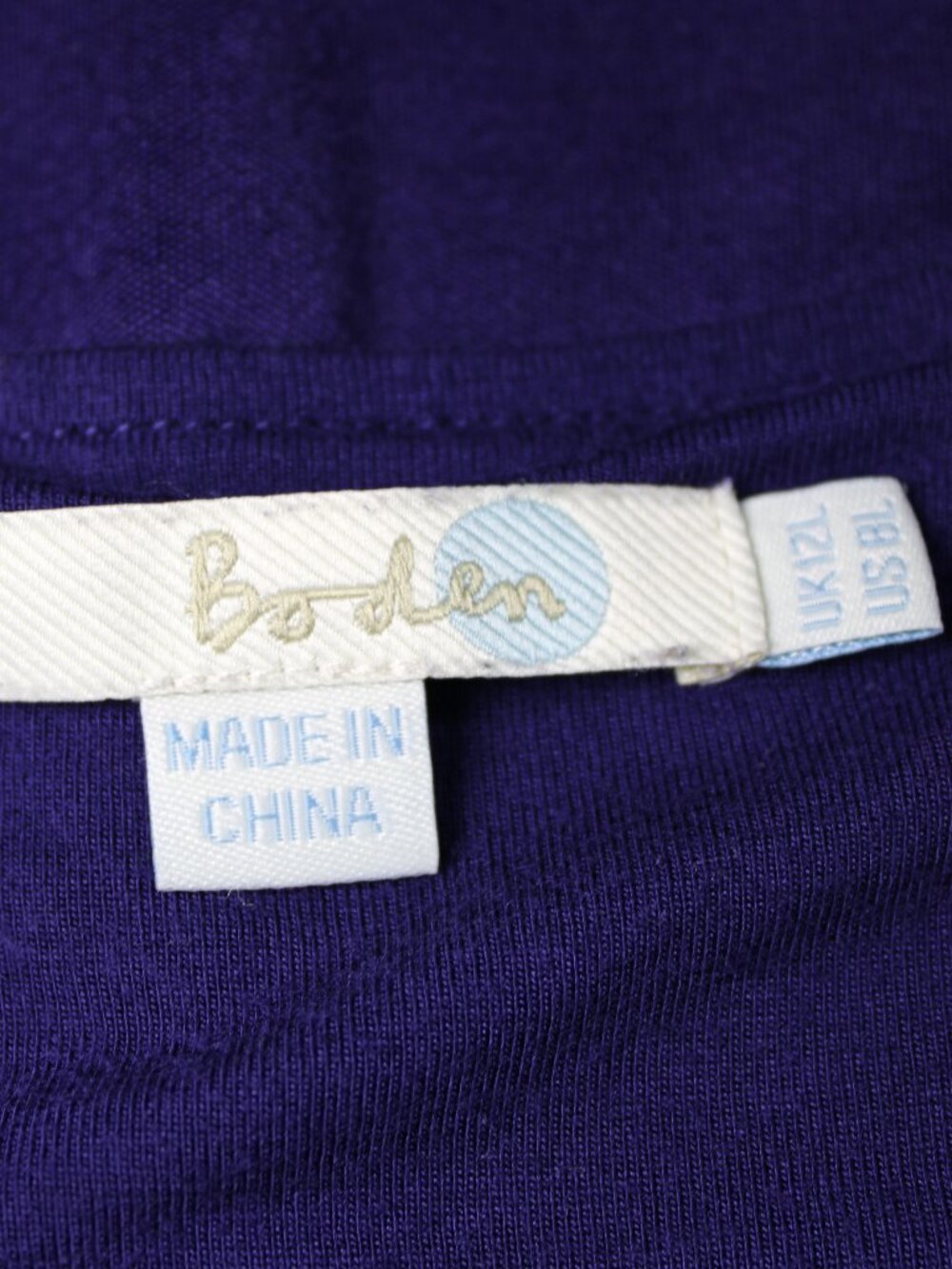 Boden Women's 8L Purple Midi-Length Twisted Front Keyhole Neckline Dress - Picture 10 of 13
